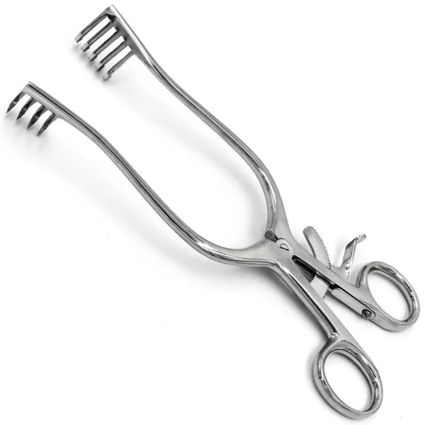 09.PI.522. Ранорозширювач по Адсону (Adson) гострий, з кремальєрою, 5х4 зуба, 200 мм. Paradise.